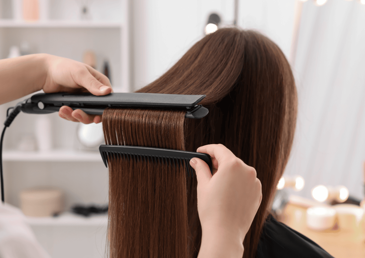 Quy trình duỗi tóc thẳng tại salon