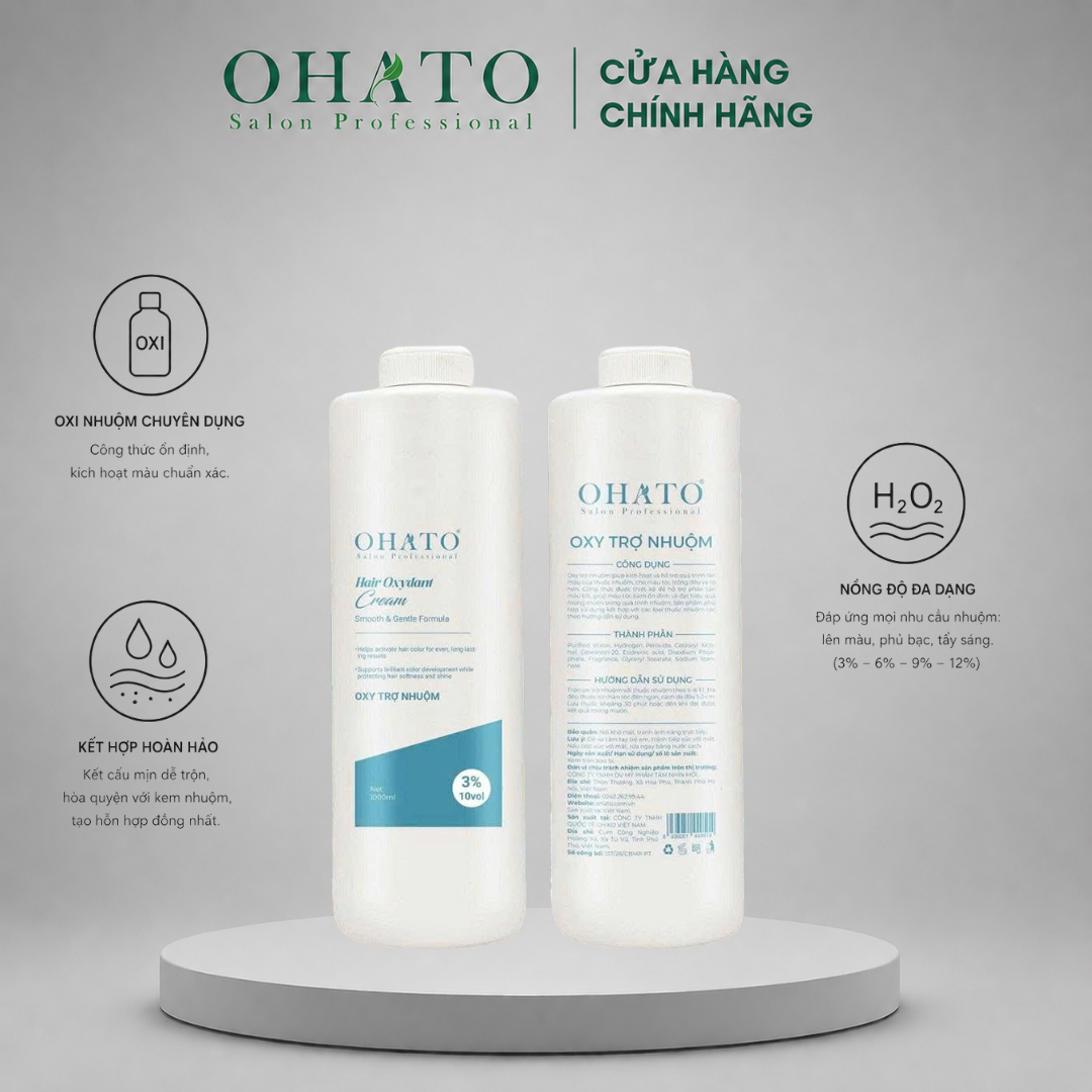 Oxy Trợ Nhuộm OHATO Hỗ Trợ Lên Màu Chuẩn Đồng Đều Developer Lotion 1000ml