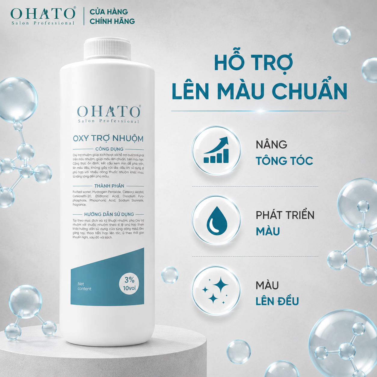công dụng Oxy trợ nhuộm Ohato