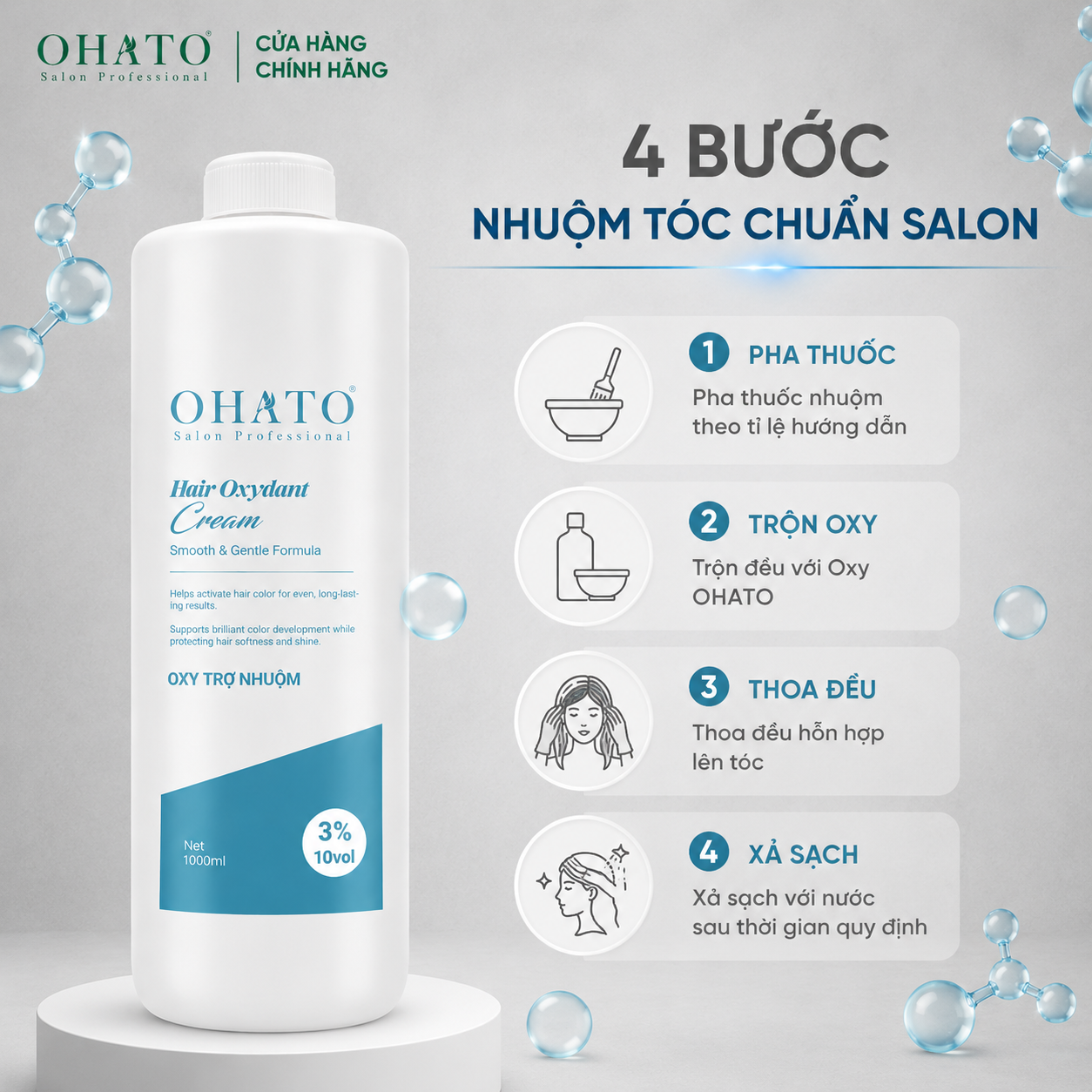 hdsd Oxy trợ nhuộm Ohato