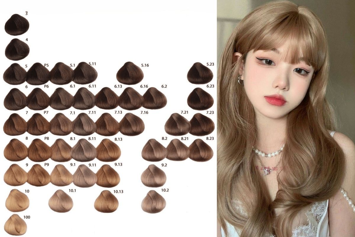 Bảng màu nhuộm nâu lạnh phổ biến hiện nay