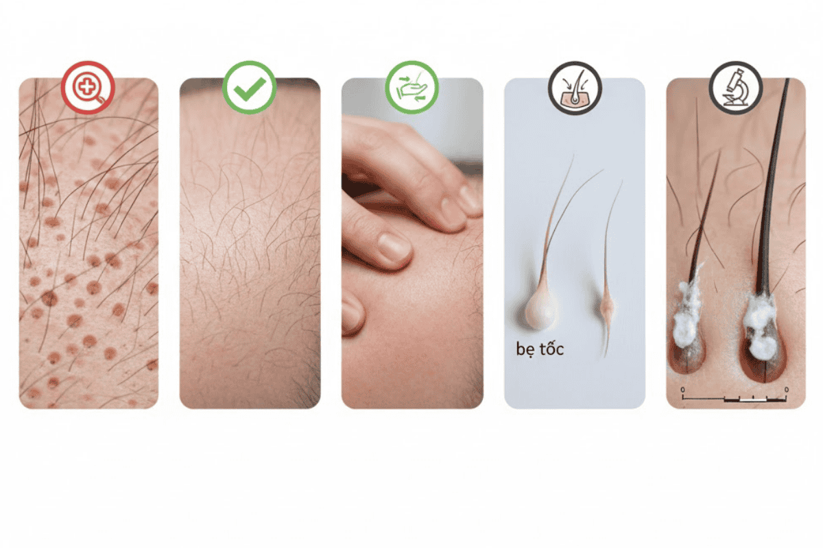 Làm sao để biết còn nang tóc