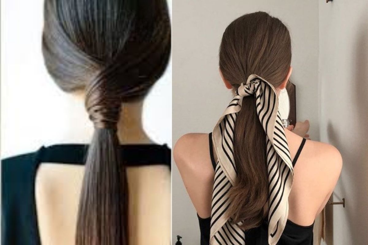 Cách cột tóc duỗi không bị gãy