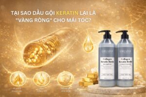 Dầu gội Keratin - vàng ròng cho mái tóc