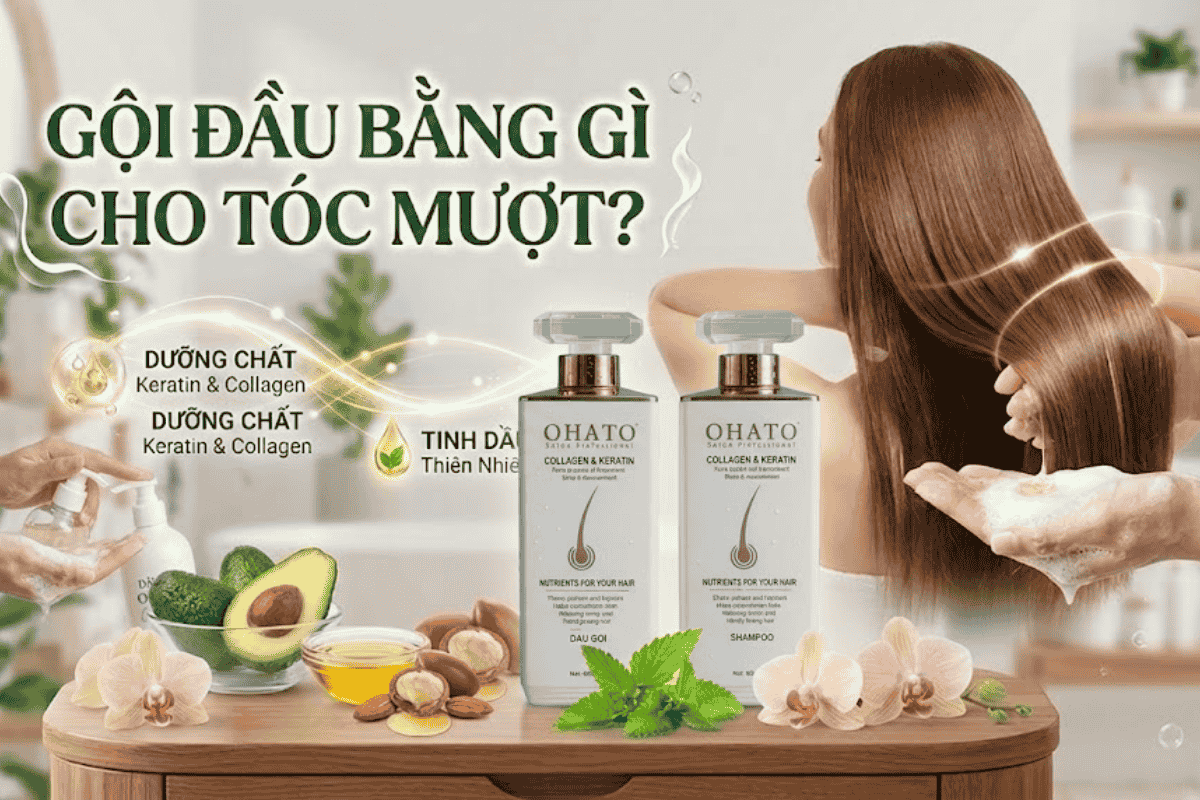 Gội đầu bằng gì cho tóc mượt
