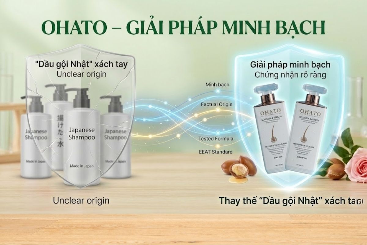OHATO – Giải pháp minh bạch thay thế Dầu gội Nhật xách tay
