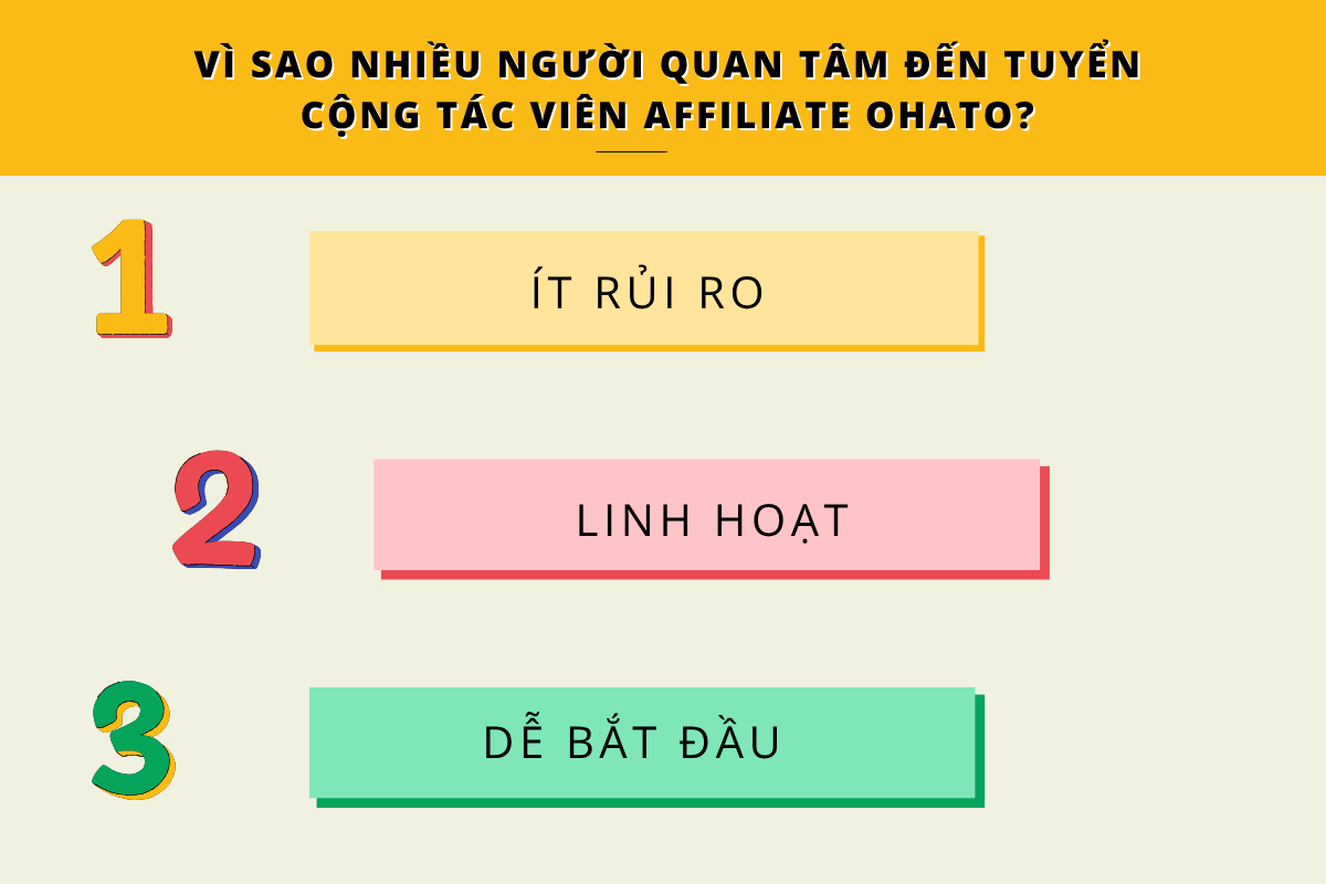 3 lý do chính: Ít rủi ro – Linh hoạt – Dễ bắt đầu.